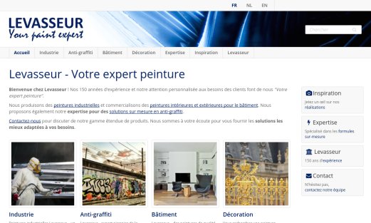 Site Levasseur par Aire Libre, version desktop