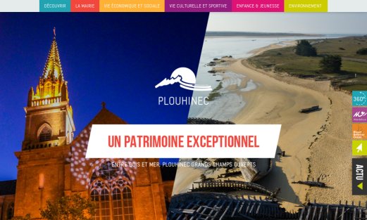 Site Ville de Plouhinec par Aire Libre, version desktop