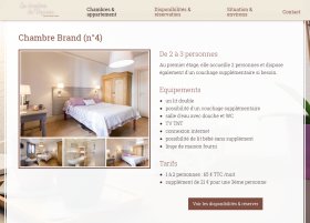 Site Les Chambres du Vigneron par Aire Libre, version tablette