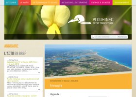Site Ville de Plouhinec par Aire Libre, version tablette