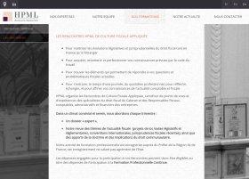 Site HPML Avocats par Aire Libre, version tablette