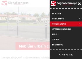 Site Signal Concept par Aire Libre, version tablette