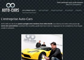 Site Auto-cars par Aire Libre, version tablette