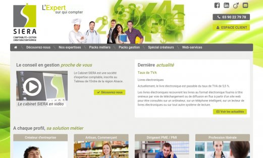 Site Siera par Aire Libre, version desktop