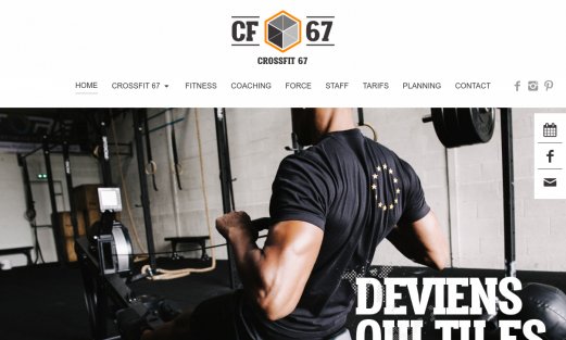 Site Crossfit 67 par Aire Libre, version desktop