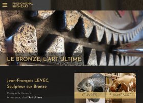 Site Phenomenal Bronzart par Aire Libre, version tablette
