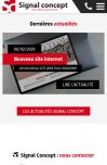Site Signal Concept par Aire Libre, version mobile